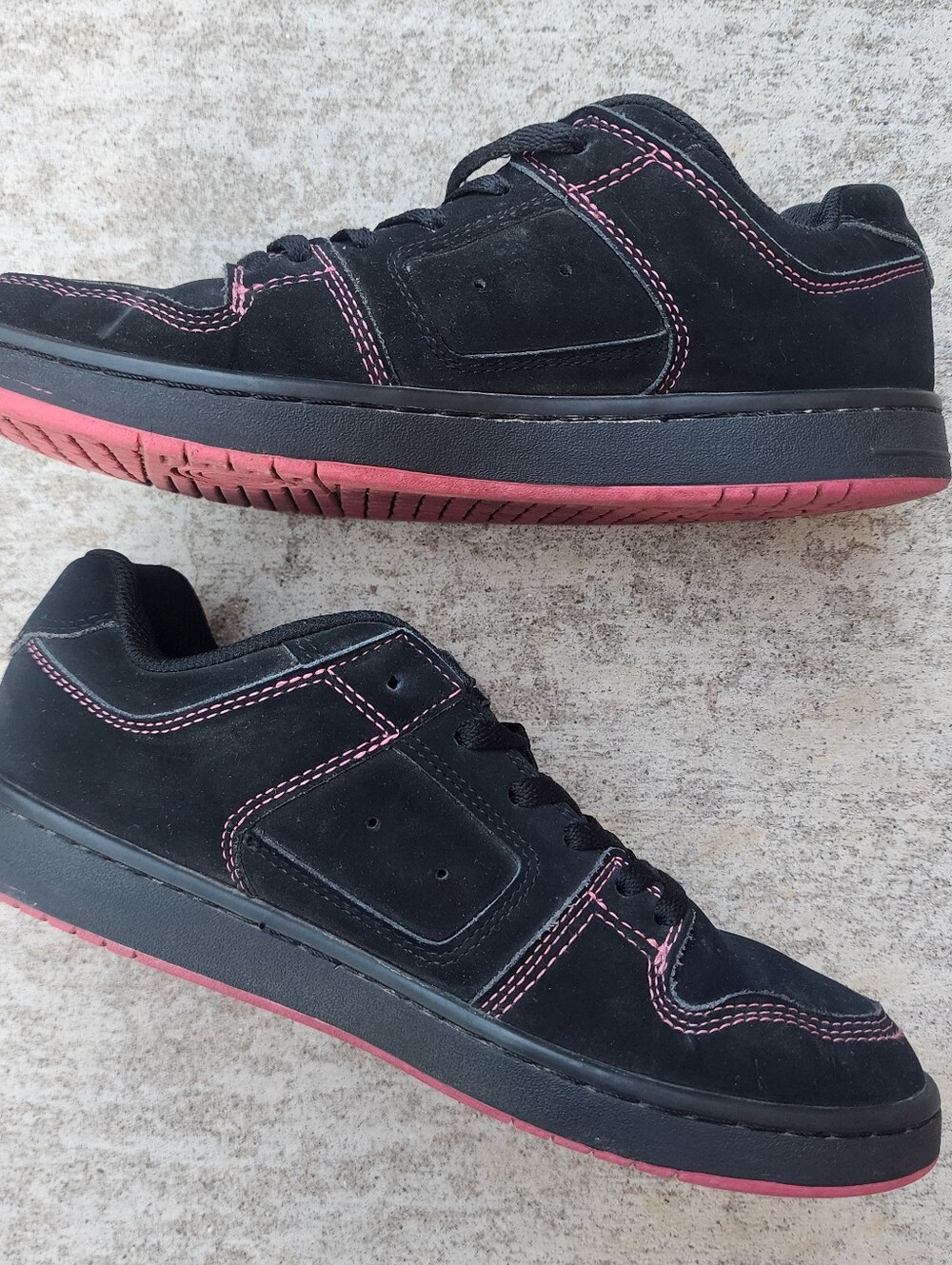 DC Womens Manteca 4 Black and Pink Low-Top Skater Sneakers, Sz 8.5 - Picture 3 of 9